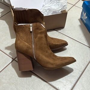 Brown Heeled Booties